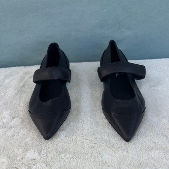 Agl Shoes - NWOT Agl Rocio Mary Jane Black Pointed-Toe Flats Leather EU 35.5